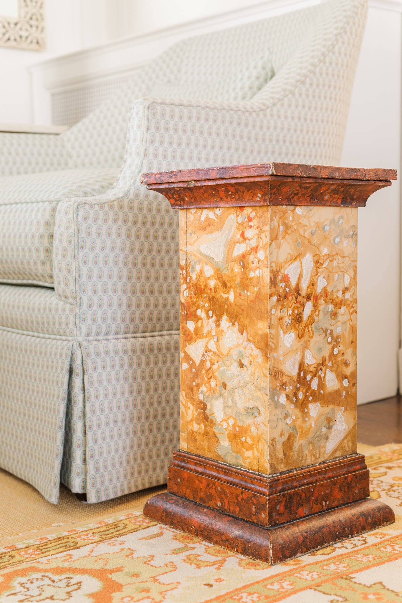 Antique Pedestal Drink Table