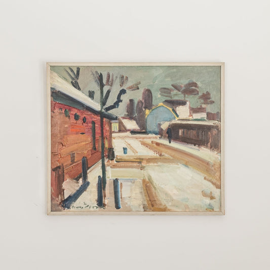 DORP IN DE WINTER BY HEIN STORK, 1924-1933 (24" X 27.5")