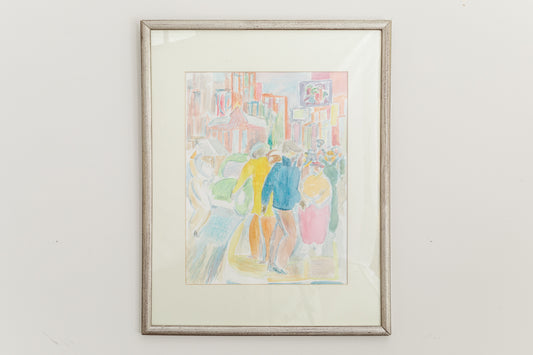 Abstract Streetscape Watercolor by Emyln Edwards