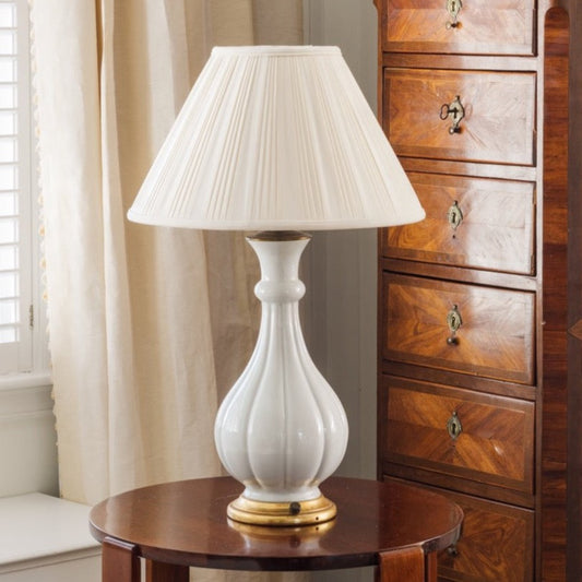 White and Gilt Lamp