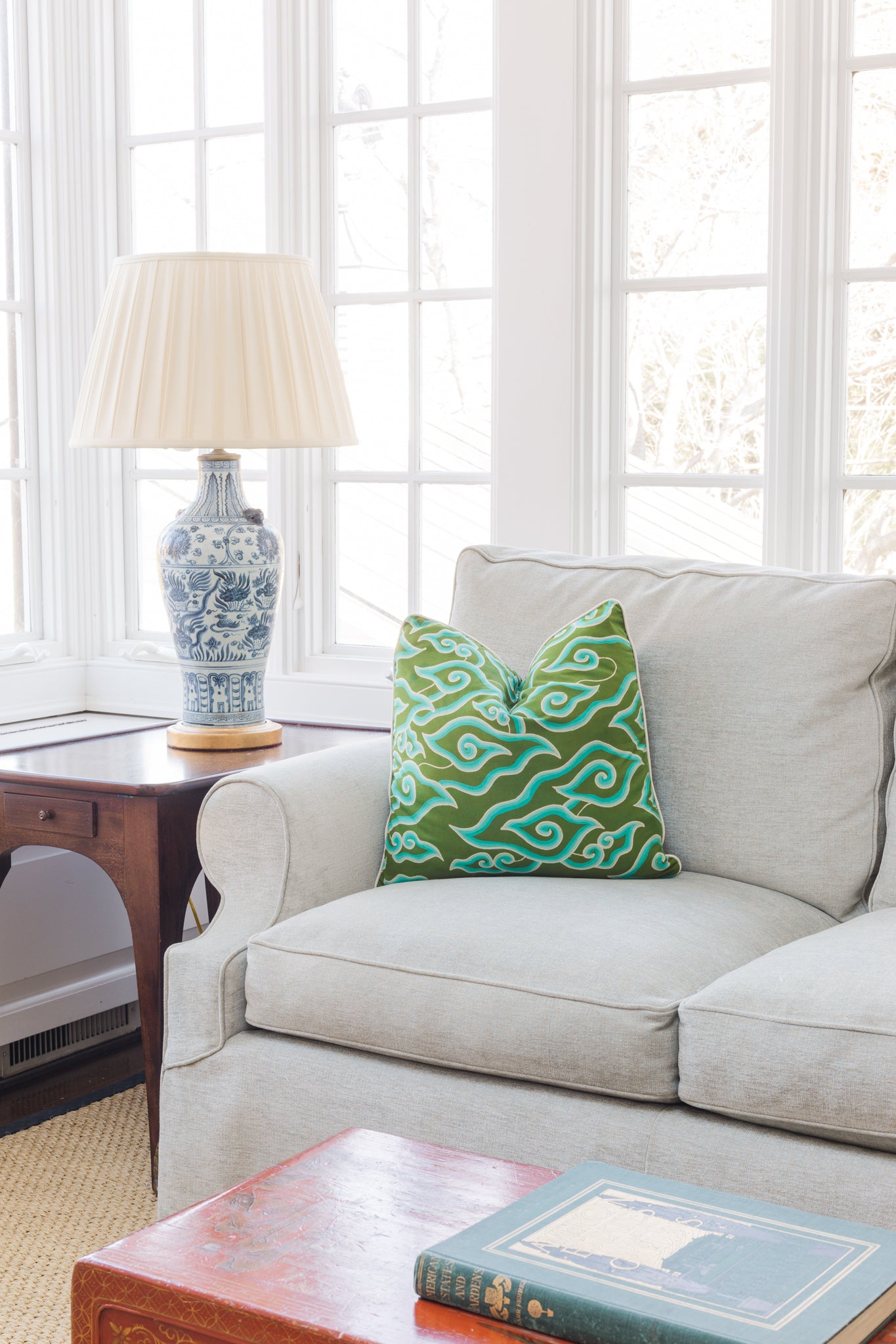 Green Cloud Batik Pillow