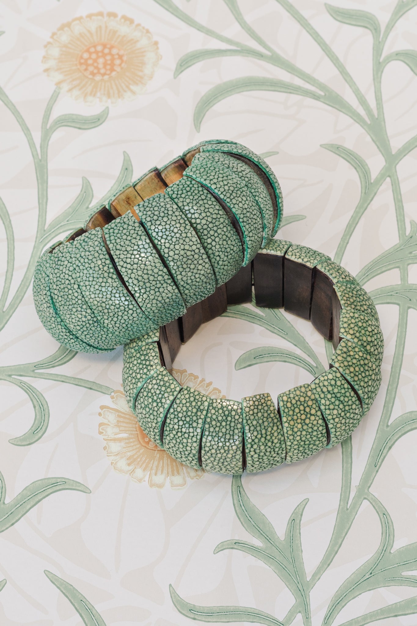 Shagreen Bubble Bracelet-Green