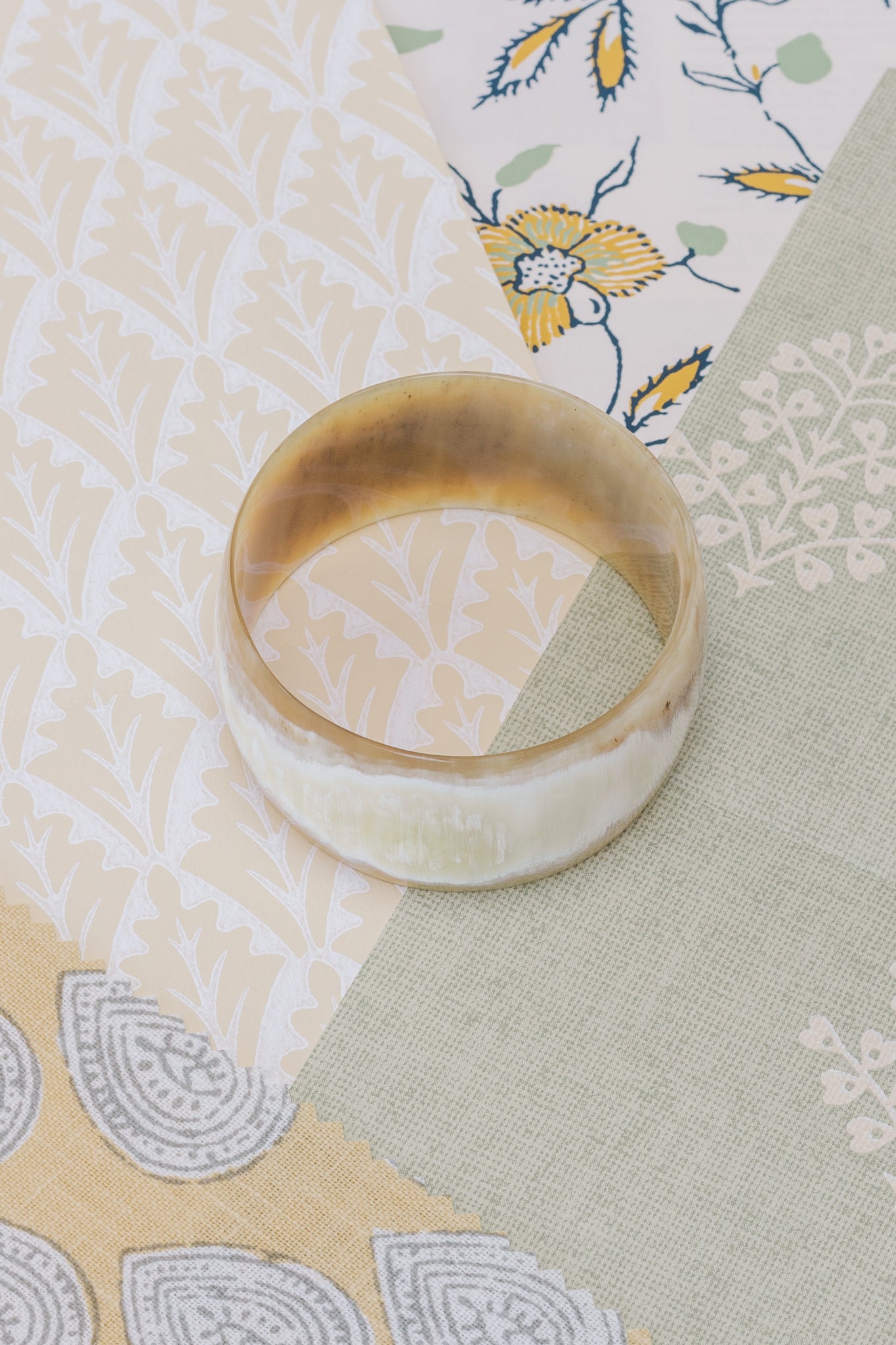 Water Buffalo Horn Wide Bangle