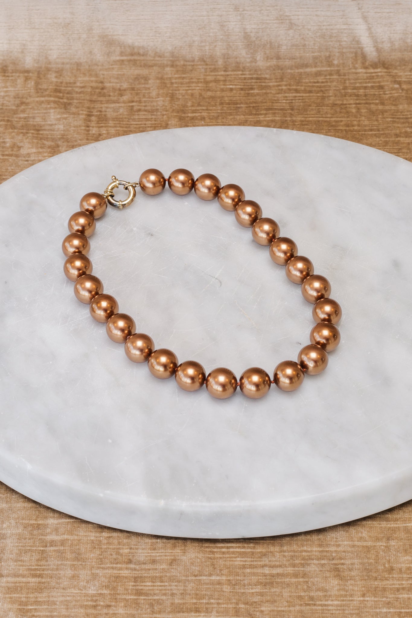 Bronze Pearl Necklace