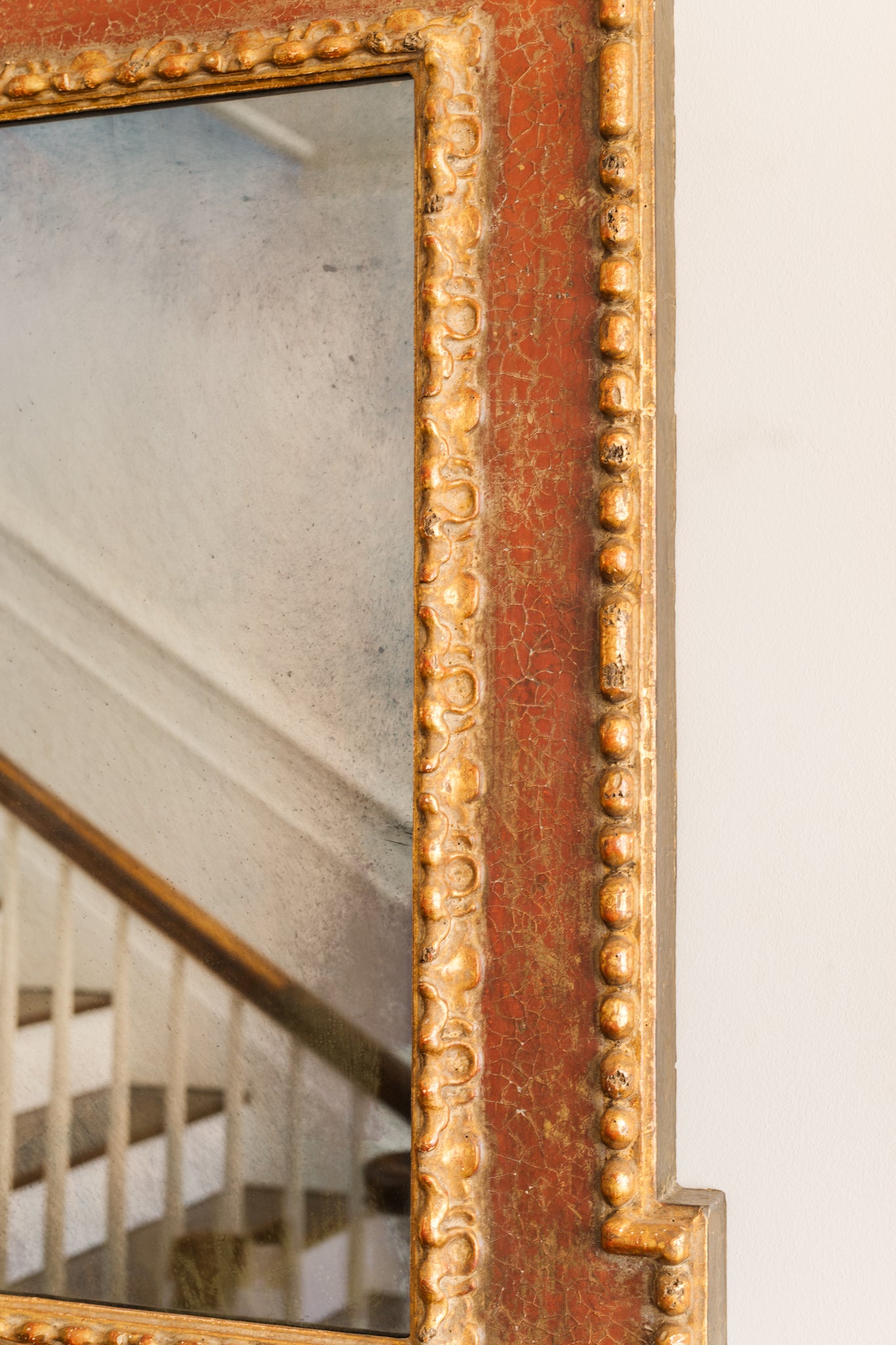 Red and Gilt wood Mirror