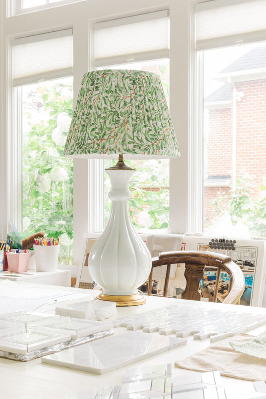 Green Printed Lamp Shade