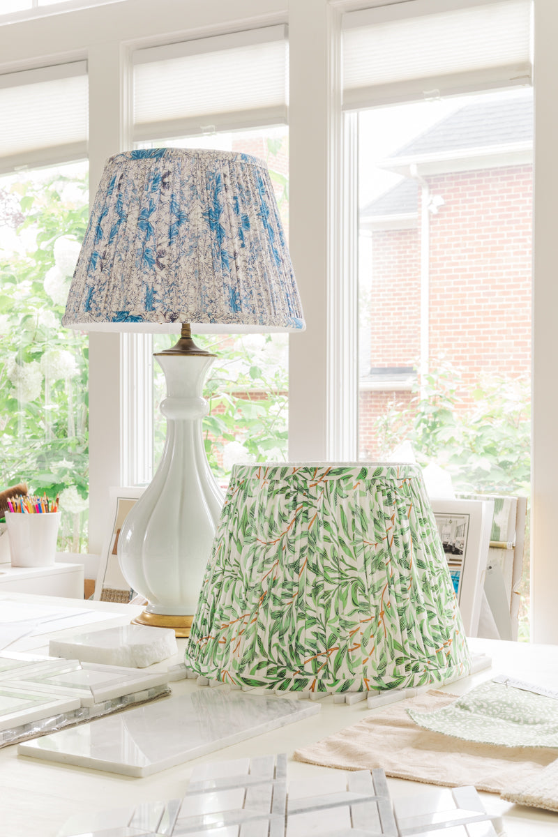 Blue Printed Lamp Shade