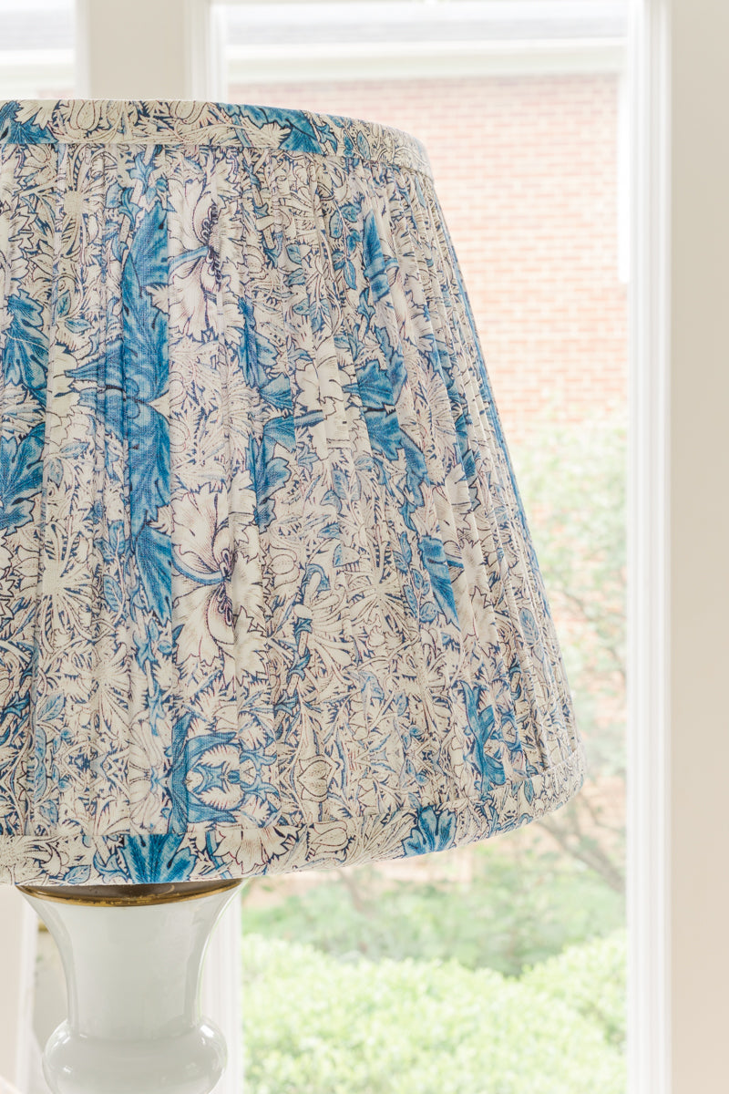 Blue Printed Lamp Shade