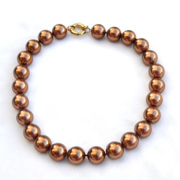 Bronze Pearl Necklace
