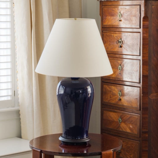 Cobalt Blue Lamp with Shade