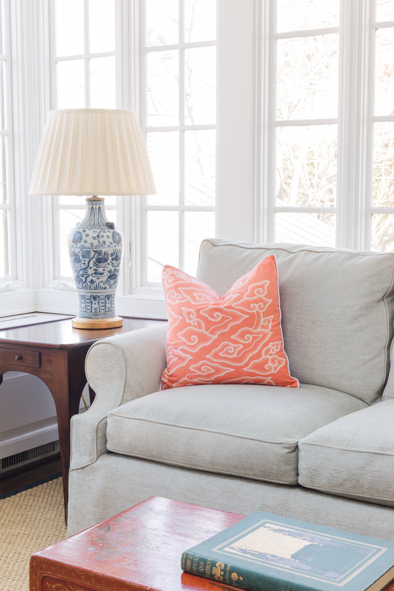 Melon Cloud Batik Pillow