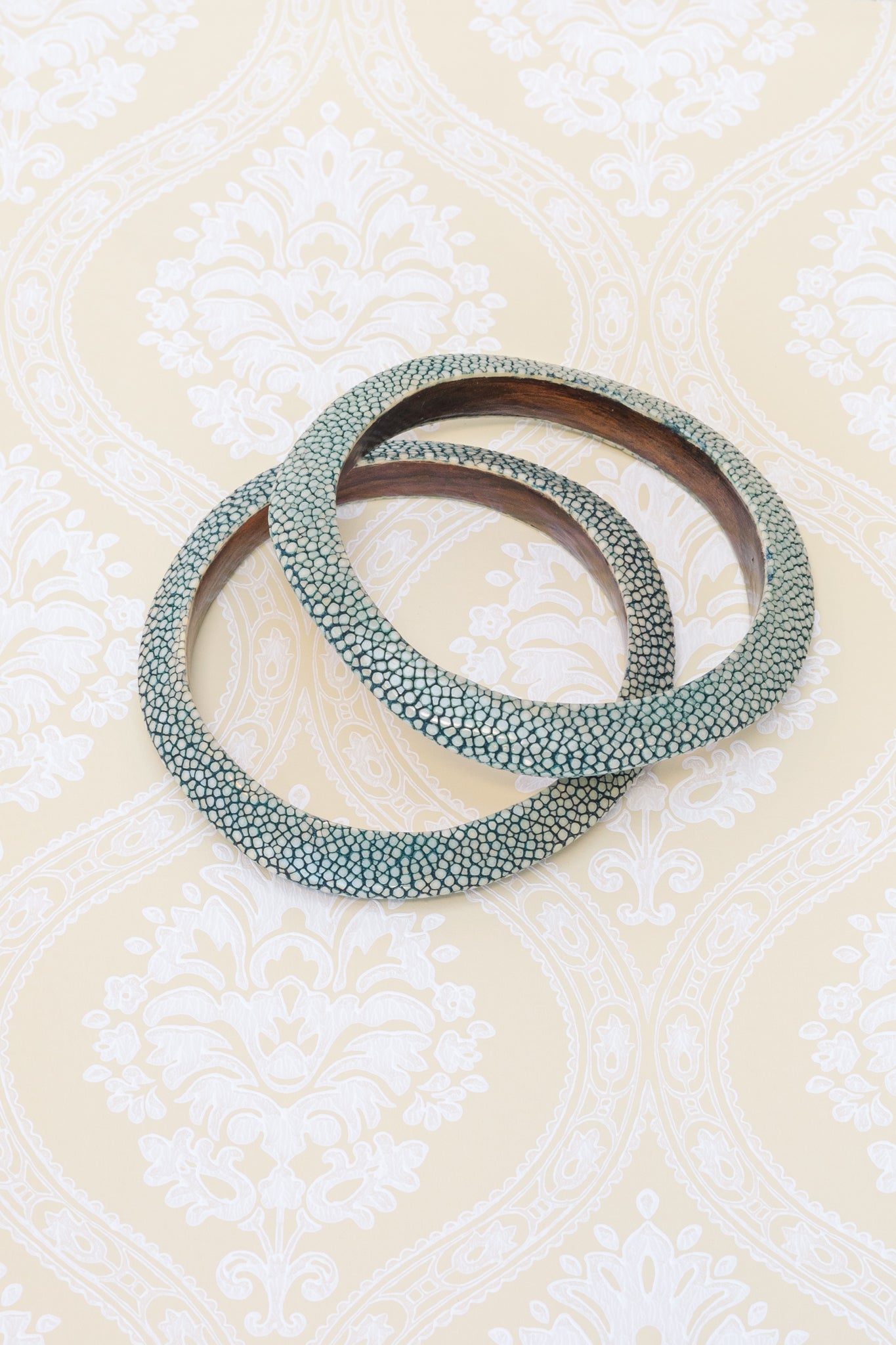 Shagreen Bangle Bracelet-Green