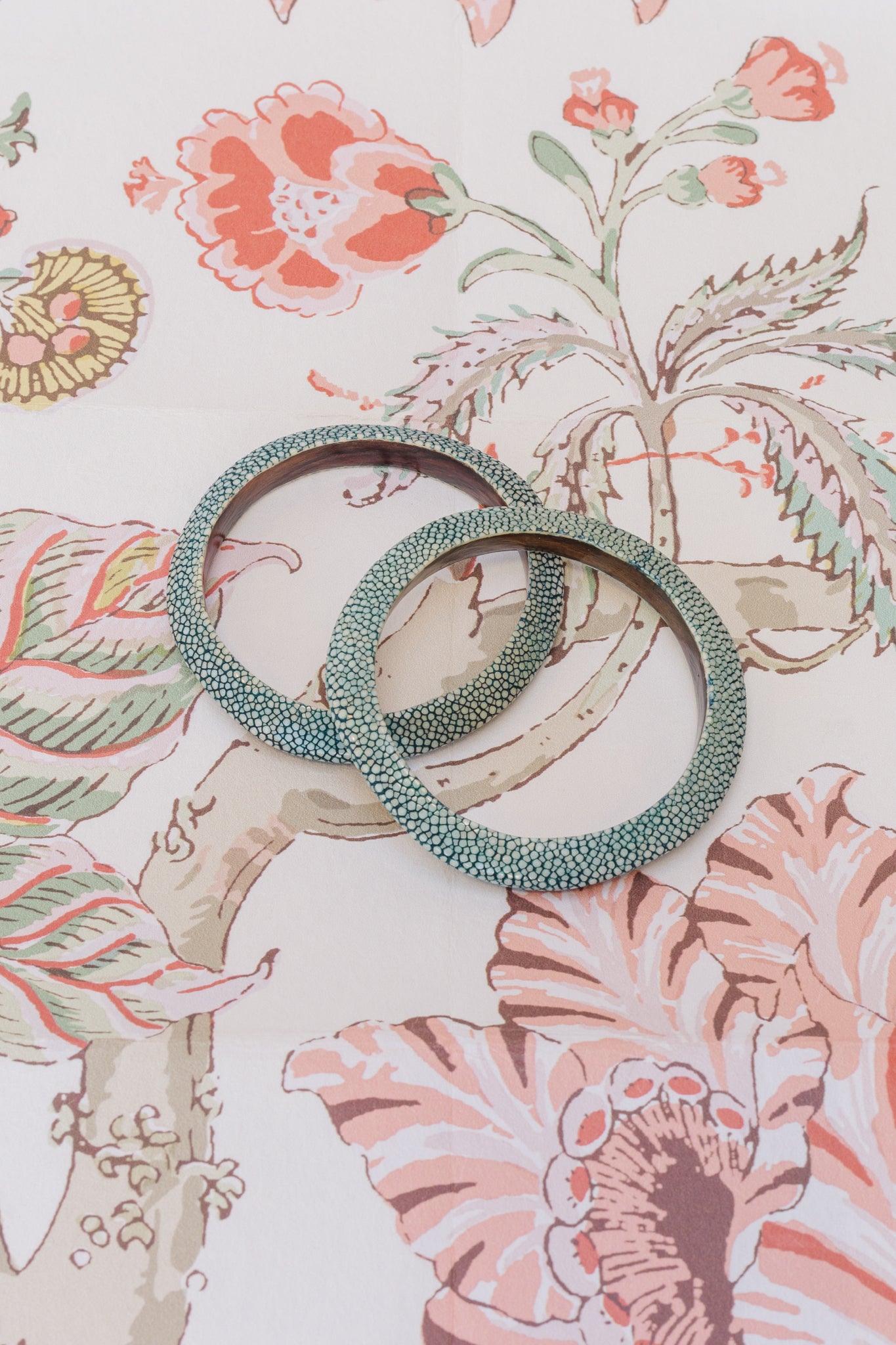 Shagreen Bangle Bracelet-Green