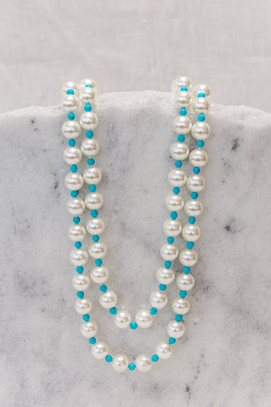 Pearl and Turquoise Necklace