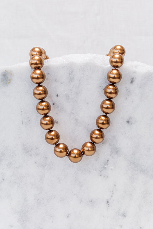 Bronze Pearl Necklace