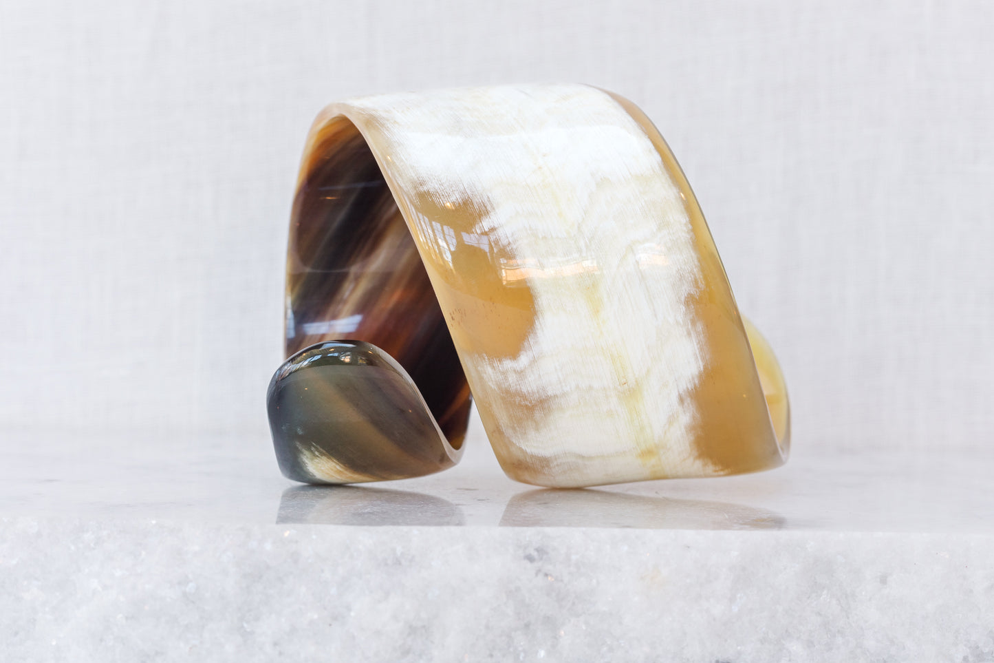 Water Buffalo Horn Spiral Cuff